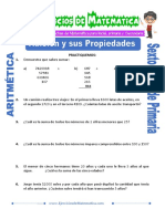 Ejercicios de Adicion y Sus Propiedades Para Sexto de Primaria