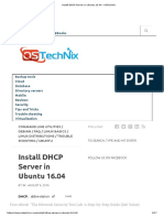 Install DHCP Server in Ubuntu 16
