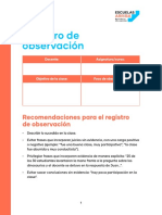 Registro de Observacion