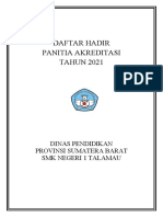 Daftar Hadir Panitia Akreditasi