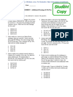 Math 10-3 Unit 2.3 - 2.4 Worksheet - Additional Earnings - Pay 2018-19 STUDENT