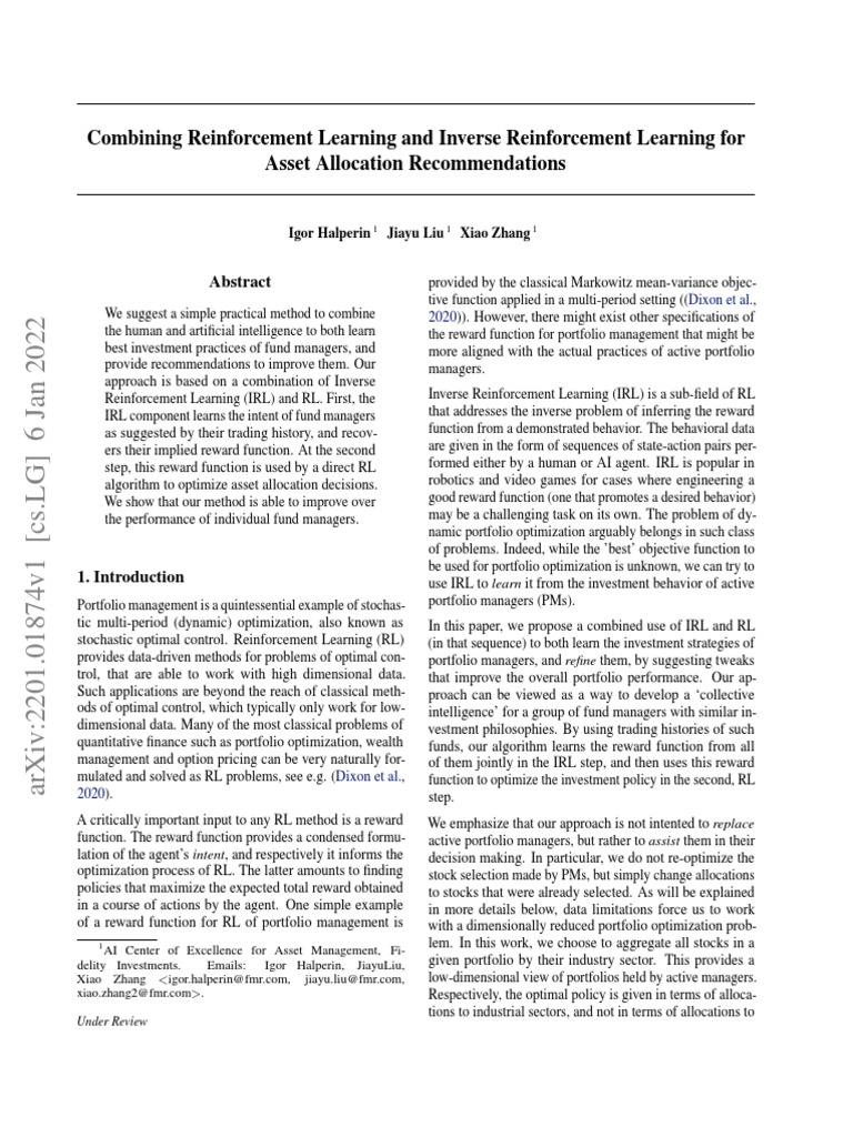 Combining Reinforcement Learning and Inverse Reinforcement Learning For ...