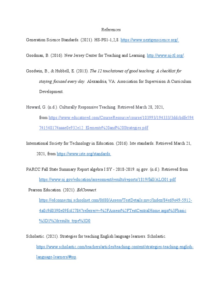References Final Project Otl 579 | PDF
