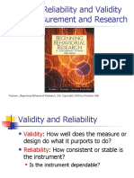 Ch. 6: Reliability and Validity in Measurement and Research: Rosnow