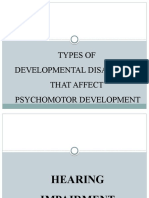 Types of Developmental Disabilities That Affect Psychomotor Development