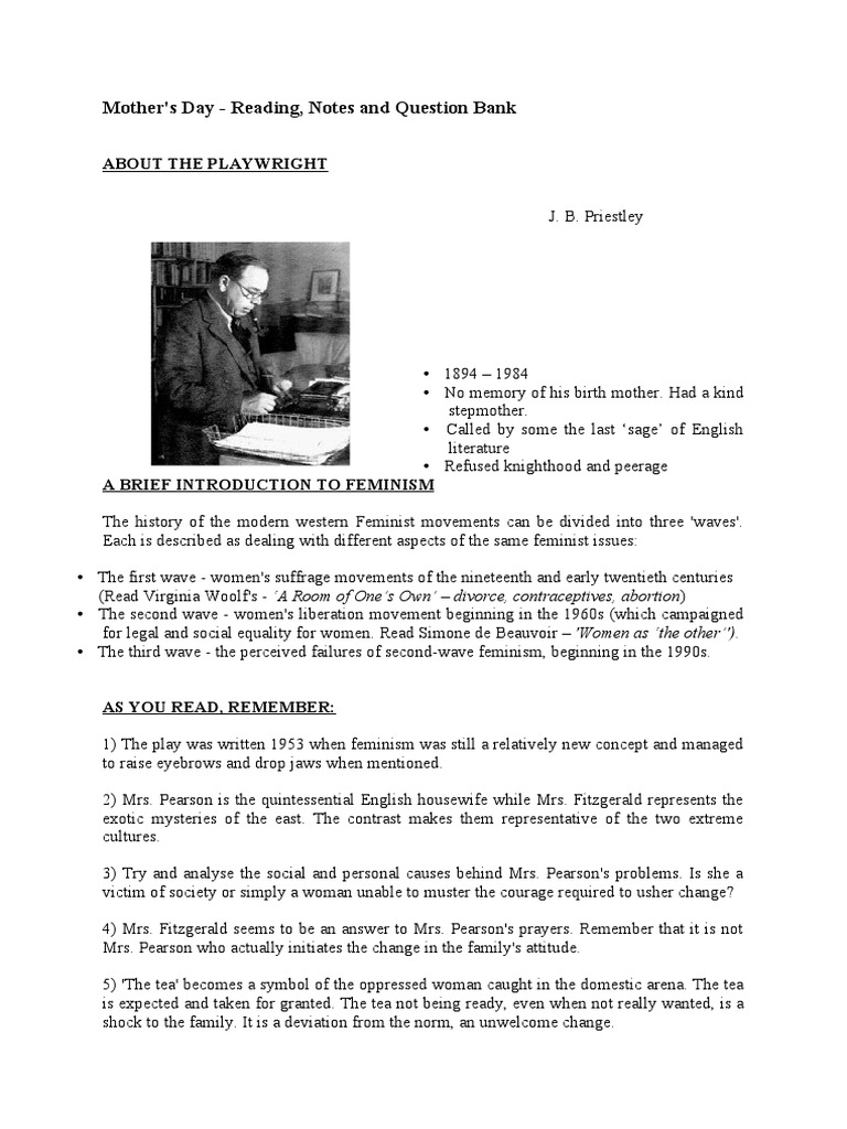 Analyzing Gender Roles in Priestley's Play | PDF | Gender Studies ...