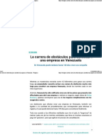 La Carrera de Obstáculos para Constituir Una Empresa en Venezuela - Venepress