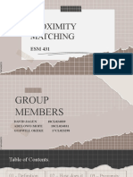 Proximity Matching