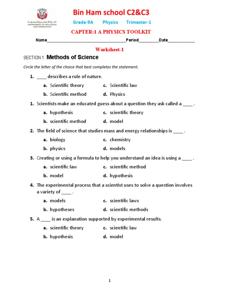 Methods of Science in Physics | PDF