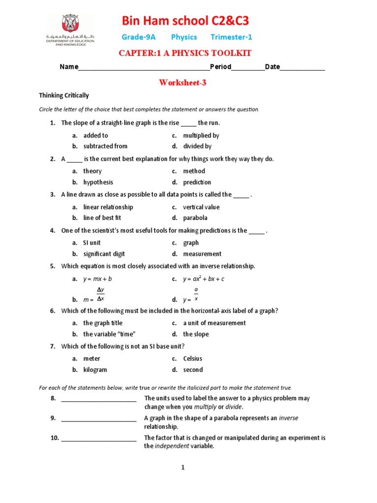 A Physics Toolkit-3 | PDF | Mathematics | Scientific Method