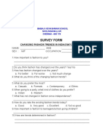 Grade 12 Project Work Survey Form