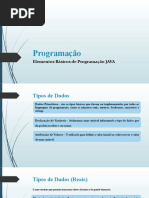 Aula 2 - Elementos Básicos de Programação JAVA