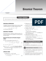 Binomial Theorem: Chapter Highlights