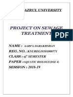 Project On Sewage Treatment: Kazi Nazrul University