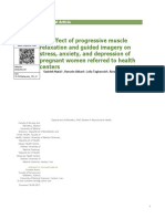 The Effect of Progressive Muscle Relaxation and Guided Imagery On Stress, Anxiety, and Depression of Pregnant Women Referred To Health Centers