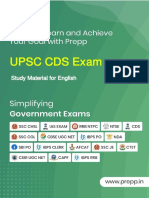 Upsc Cds E: Study Material For English
