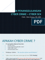 Kebijakan Penanggulangan Cyber Crime - Cyber Sex