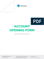 Equity Trading and Demat Account Opening Form