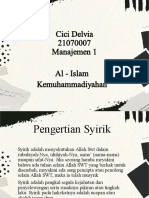 Tugas Syirik Dan Bahaya Dalam Kehidupan Muslim - Cici Delvia