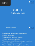 Unit - 2 Arithmetic Unit