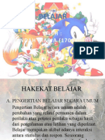 Belajar dan Proses Belajar