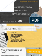 Group 2 - DECLARATION OF SOCIAL PROGRESS AND DEVELOPMENT 1969