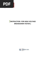 High Voltage Breakdown Tester