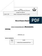 Renewable Energy Micro-Project Report