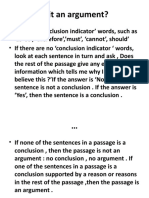 Is It An Argument?: - Look For Conclusion Indicator' Words, Such As - If There Are No Conclusion Indicator Words