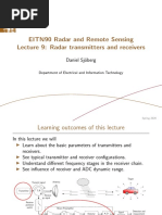 EITN90 Radar and Remote Sensing Lecture 9: Radar Transmitters and Receivers