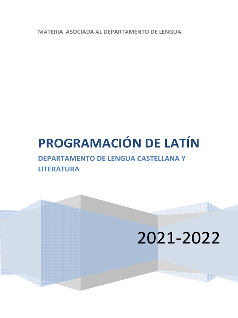 Programación de Latín 2021 | PDF | Verbo | Oración (Lingüística)