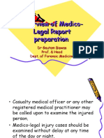 Overview of Medico-Legal Report Preparation