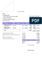 Chander Traders Tax Invoice for A to Z digital world