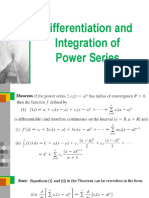 Differentiation and Integration of Power Series