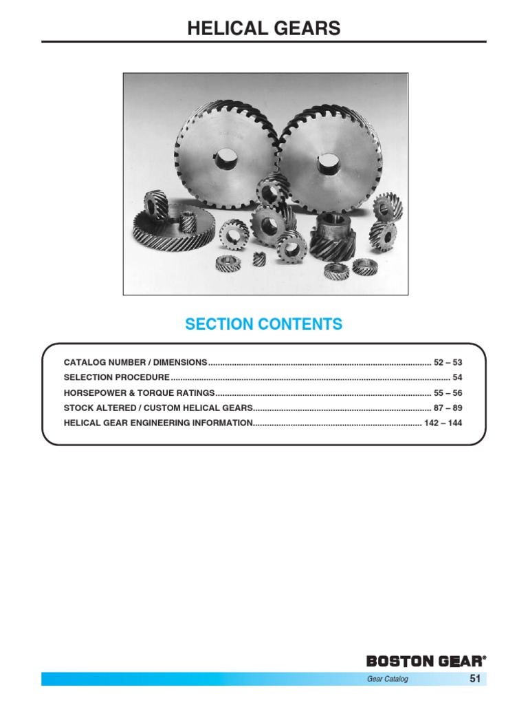 Understanding Helical Gear Specifications A Guide to Selecting the