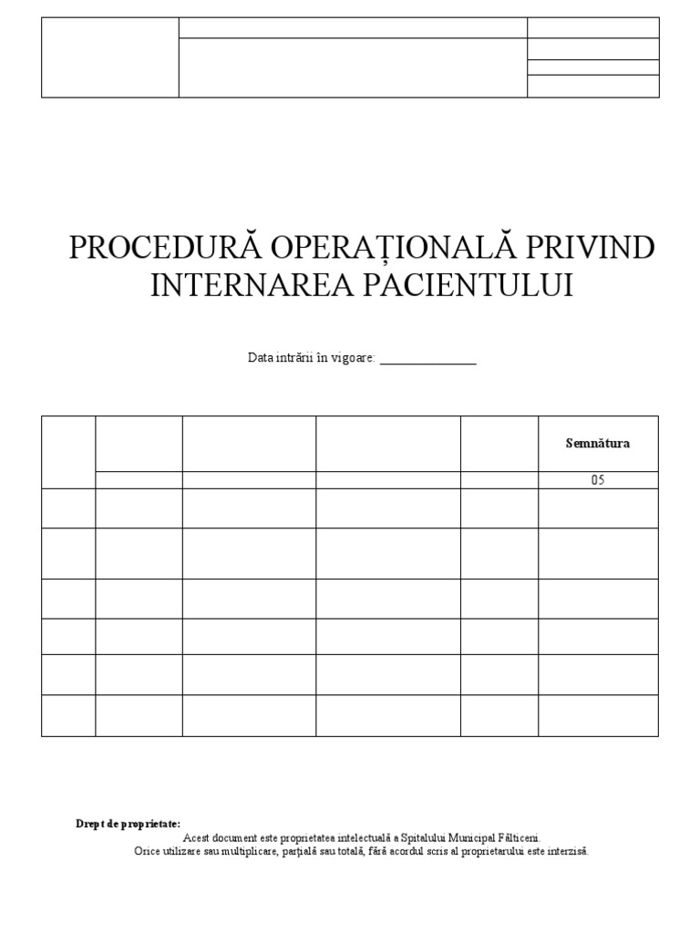 Internarea Pacientului | PDF