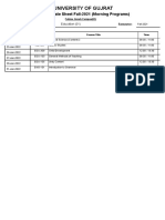 UOG Mid Term Date Sheet Fall 2021