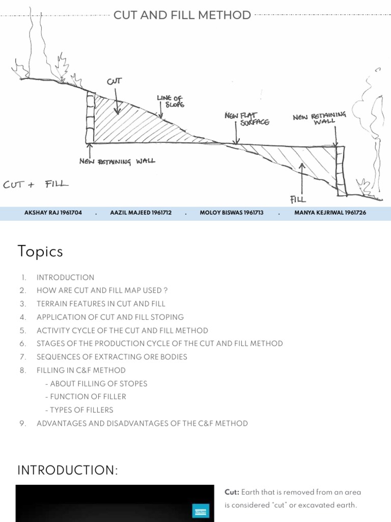 Cut and Fill Mining Techniques Overview | PDF | Mining | Civil Engineering