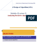 Amity - Mod - 1 - L-5 Analyzing Recursive Algorithms