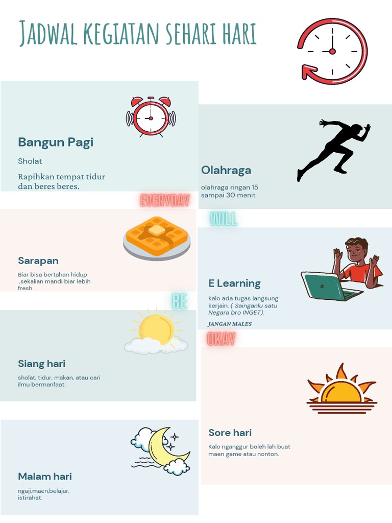 Jadwal Kegiatan Sehari Hari | PDF