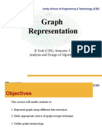 Graph Representation: B.Tech (CSE), Semester 5, Analysis and Design of Algorithms