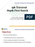 Graph Traversal Depth First Search: B.Tech (CSE), Semester 5, Analysis and Design of Algorithms