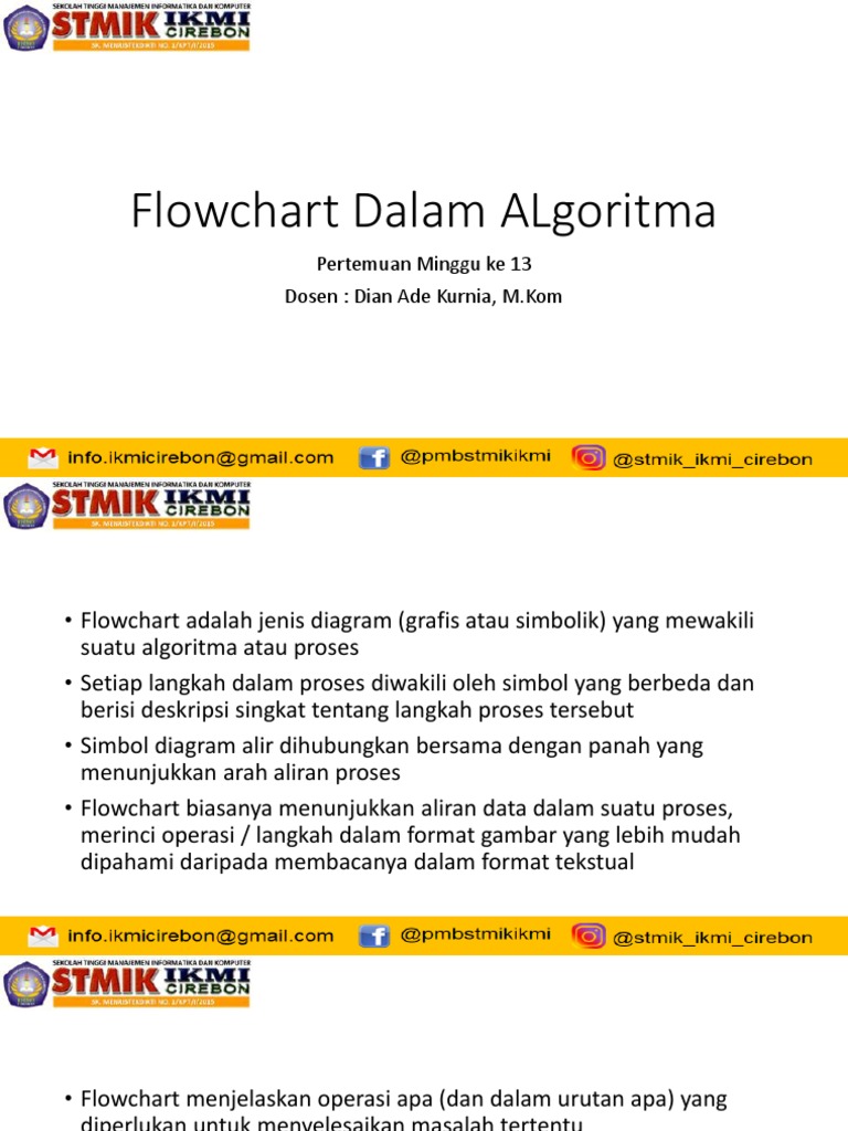 Panduan Flowchart untuk Algoritma | PDF | Metode & Bahan Ajar