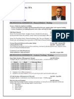 Abhijit Deshmukh, CFA: PROFESSIONAL EXPERIENCE - Financial Markets / Banking