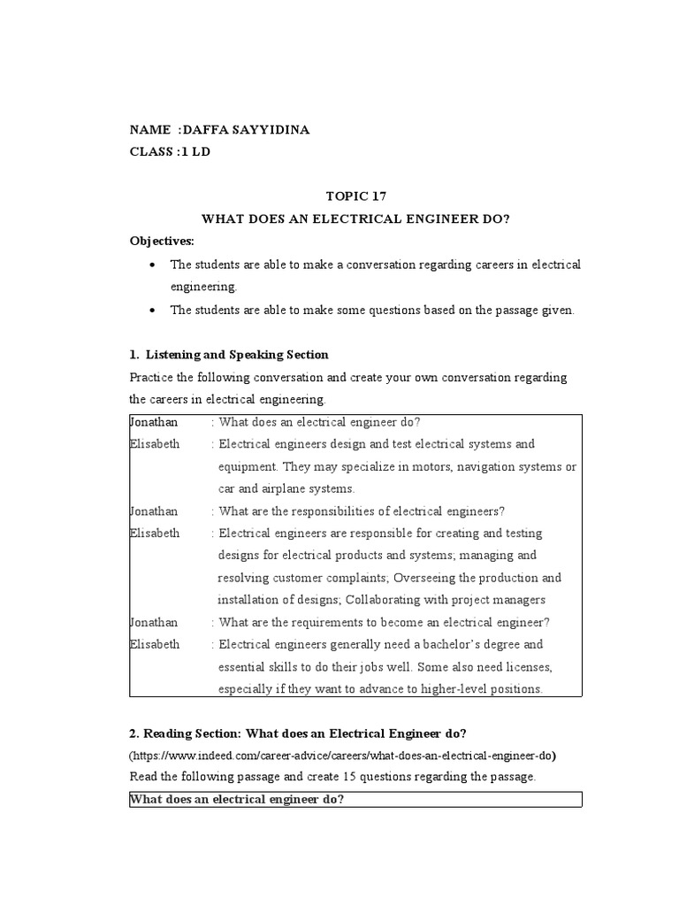 An Overview of Electrical Engineering Education Requirements, Career