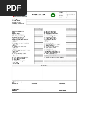 Form Pre Trip Inspection