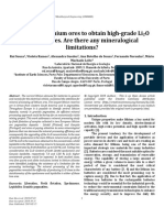 Flotation of Lithium Ores To Obtain High-Grade Li O Concentrates. Are There Any Mineralogical Limitations?