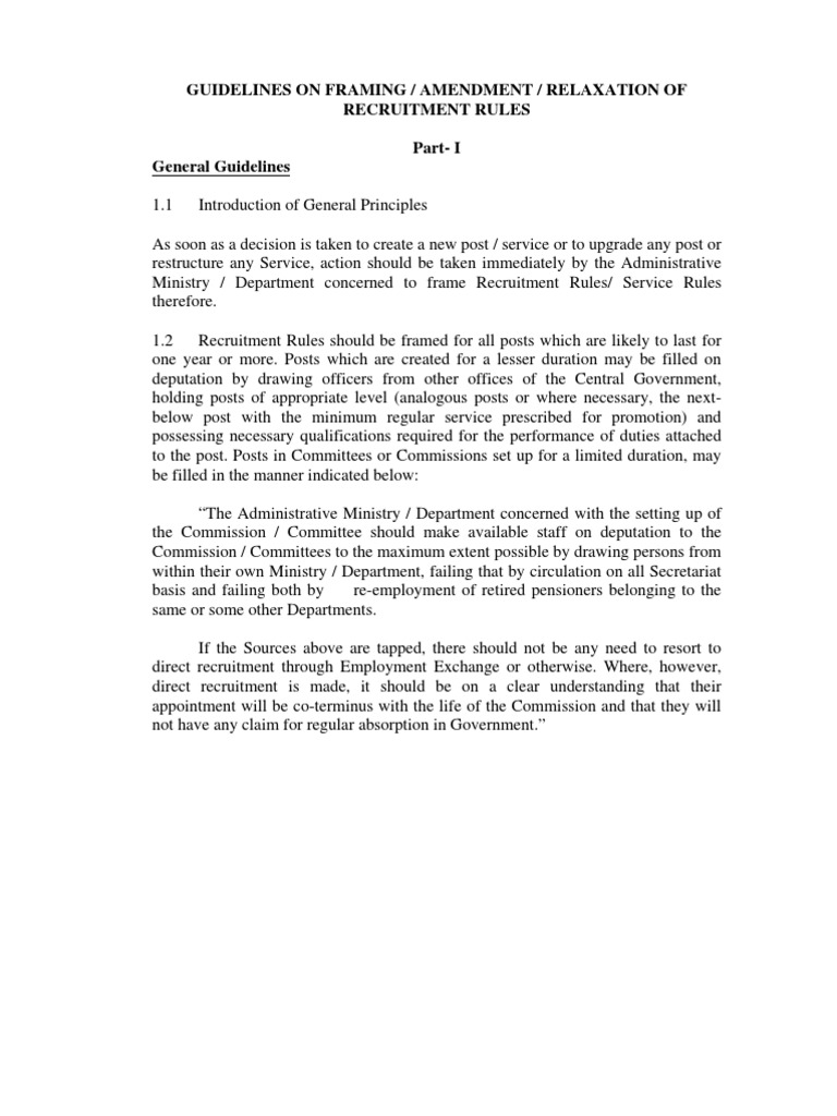 Rr Guidelines Download Free Pdf Academic Degree Civil Service