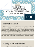 Incorporate Contemporary Characteristics To One'S Creation