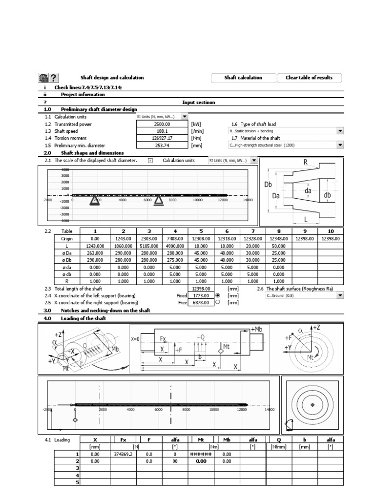 Shaft Calculation PDF Strength Of Materials Bending